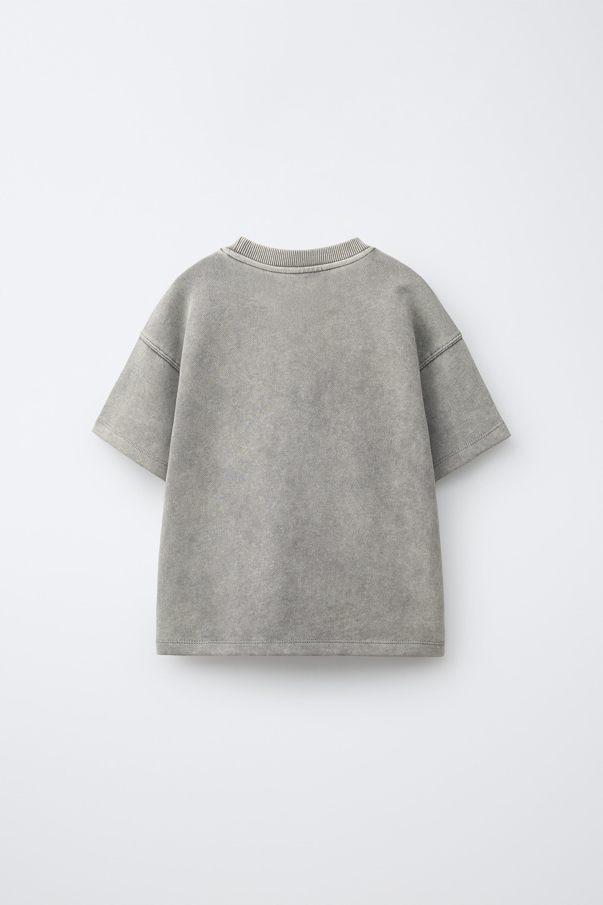 T-SHIRT EFFET DÉLAVÉ GRAFFITI